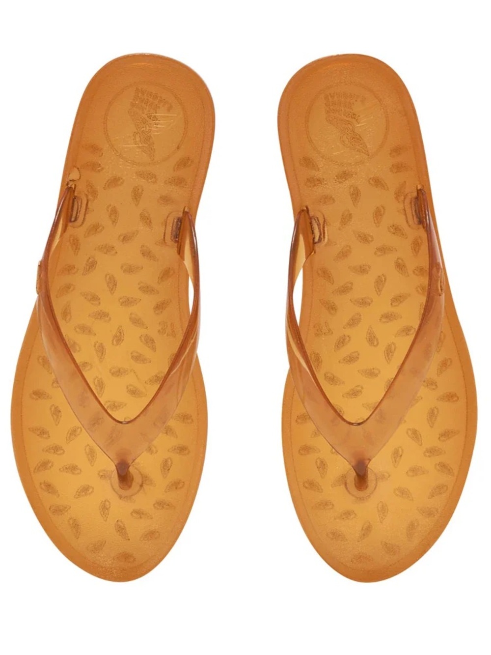 New In Box Ancient Greek Sandals Caramel Transparent Jelly Flip Flops